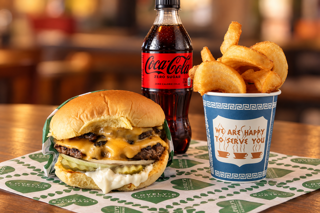 Double Cheeseburger, Fries & Soda Combo.