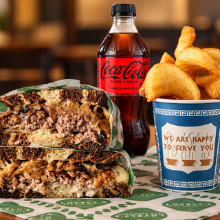 Patty Melt, Fries & Soda Combo