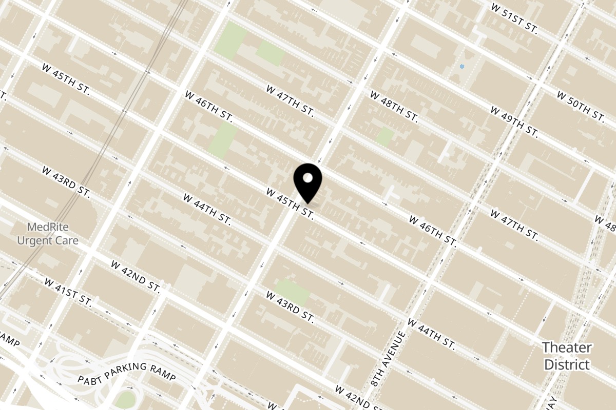 Map showing the location of Lovely's Old Fashioned on 642 9th Ave in New York